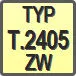 Piktogram - Typ: T.2405 ZW